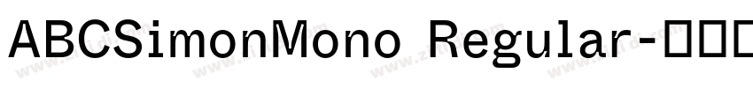 ABCSimonMono Regular字体转换